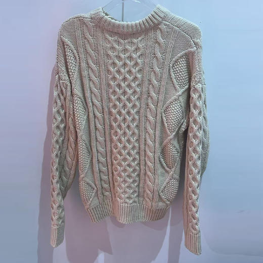 GCDS 男士字母徽标提花针织衫 米色 A2CU1502KF430 商品图1