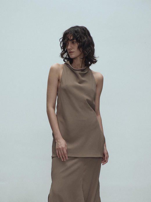 VC｜SS25036Shanti draped top  [无袖上衣 卡其 ] 商品图2