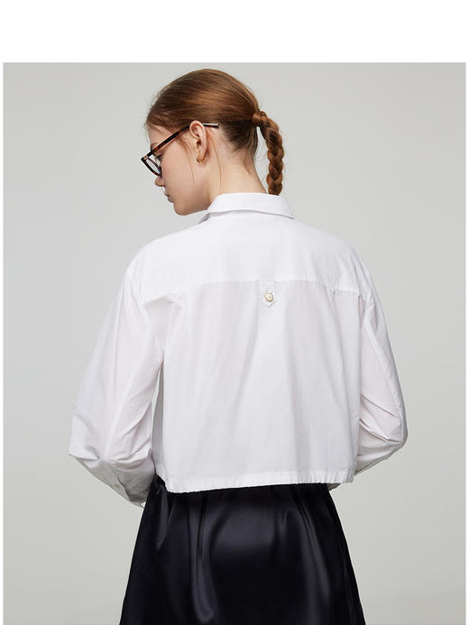 Teenie Weenie小熊字母衬衫女夏季女衬衣TTYA252302W 商品图3