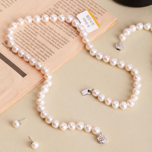 紫禁文创旗下 珠御在殿·时光珍珠套装 3A天然淡水珍珠 S925银锁扣 经典百搭 亲肤不易过敏 商品图2