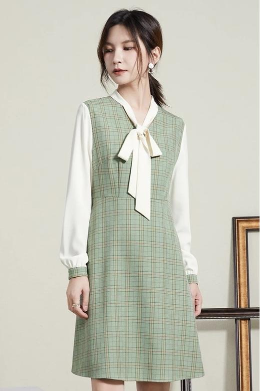 熙然 早春穿搭淑女减龄假两件拼接连衣裙 15679 商品图1