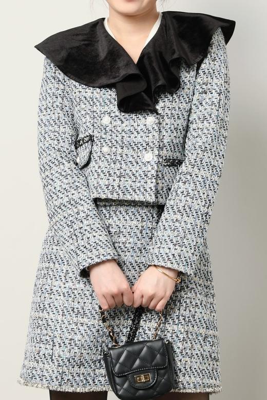 amadella 丝绒娃娃领小香风套装 17703 商品图2