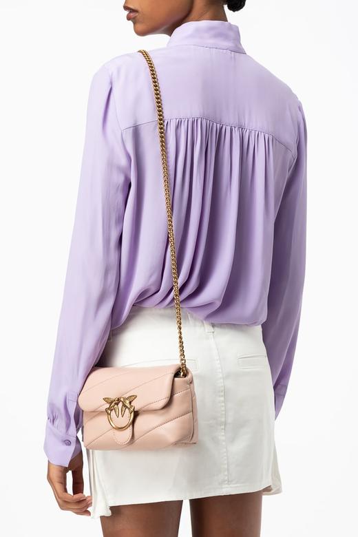 PINKO羊皮绗缝PUFF小号单肩斜挎飞鸟包燕子包 商品图6