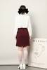 amadella 酒红色气质复古百搭高腰半裙短裙 17720 商品缩略图3
