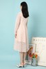 Le Malene 裸粉色蕾丝口袋饰连衣裙 15644 商品缩略图5