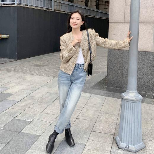 顺丰包邮洛诗琳33951春季新款设计感亮丝编织小香风外套220056 商品图4