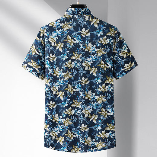 【超大码】【DM】大依优型大码短袖衬衫潮流碎花半袖衬衣男士300斤上衣夏季薄款肥佬宽松加大 商品图1