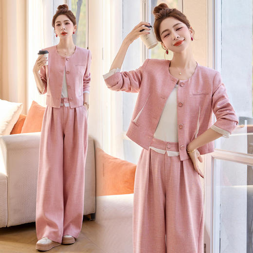 轻熟显瘦时尚两件套，外套阔腿裤一整套搭配运动套装HR-YQH2632 商品图1