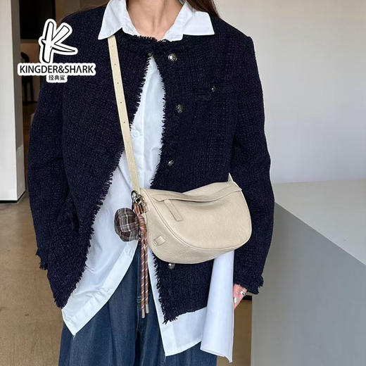 经典鲨2025年新品潮流时尚单肩斜挎饺子包女KGB53-5197581 商品图0