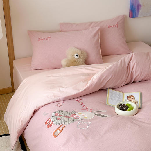 【品牌直发】加倍生活  纯棉色织贴布绣四件套 商品图11