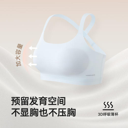 英氏少女发育抹胸无痕透气青春期二阶段女运动内衣抗菌女大童背心 商品图2