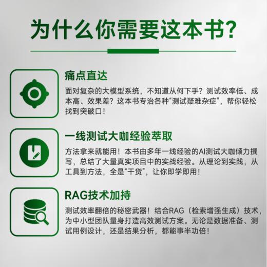 大模型测试技术与实践 软件测试测试技术大模型测试工具智能测试测试大模型RAG DeepSeek 商品图1