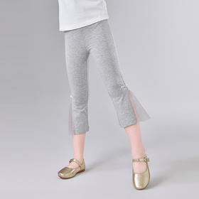 笛莎Deesha 童装女童裤子2025夏新款女童国风喇叭打底裤