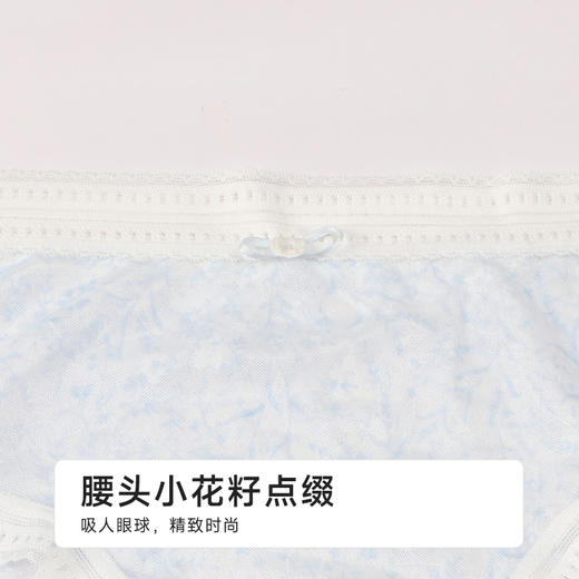 都市丽人薄透丝滑蕾丝网布系列蕾丝平角裤LKH2A2 商品图8