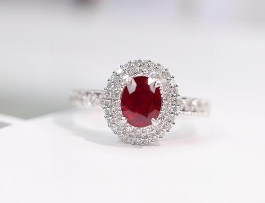 1ct刻面红宝石戒指 商品图0