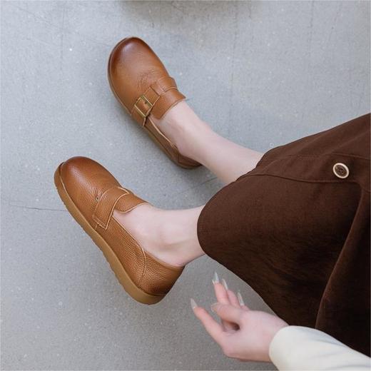 【2025秋季 头层牛皮】意大利凯撒KAISER软底软面头层牛皮妈妈鞋  柔软舒适 防滑橡胶大底 久穿不累脚！（KS7880） 商品图3