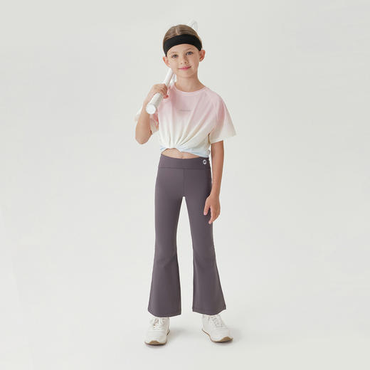 [凉感防晒]马克珍妮男女童渐变色弹力运动短袖T恤上衣夏装550508 商品图2