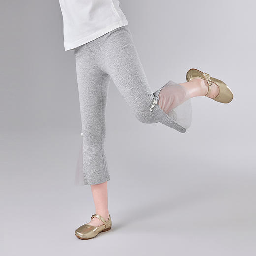 笛莎Deesha 童装女童裤子2025夏新款女童国风喇叭打底裤 商品图1