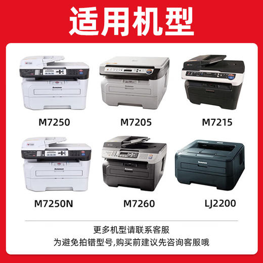 绘威适用联想M7205 7250粉盒LJ2200L M7215 7260 2250N LT2822 LD2922墨盒 硒鼓 商品图1