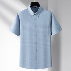 【莱赛尔棉】【DM】大依优型大码短袖衬衫加肥加大棉质半袖衬衣男夏季薄款胖子休闲宽松莱赛尔上衣