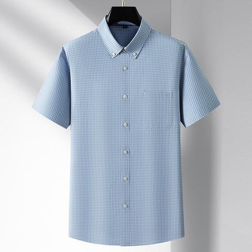 【莱赛尔棉】【DM】大依优型大码短袖衬衫加肥加大棉质半袖衬衣男夏季薄款胖子休闲宽松莱赛尔上衣 商品图0