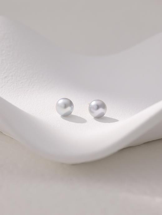 IIPO宜珠宜宝AKOYA真多麻色耳钉7-7.5mm(礼盒装) 商品图2