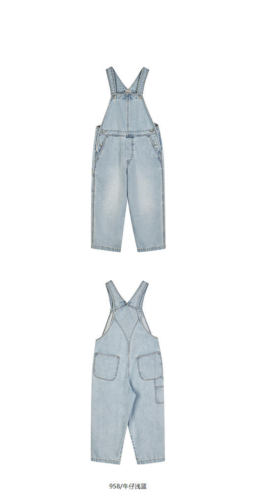 jnby  25年春款  牛仔背带长裤  1P2E10440 商品图8