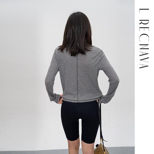 L RECNAVA [羊毛+莱赛尔天丝] 宽松版型圆领长袖 遮肉显瘦单穿内搭打底衫 商品图6