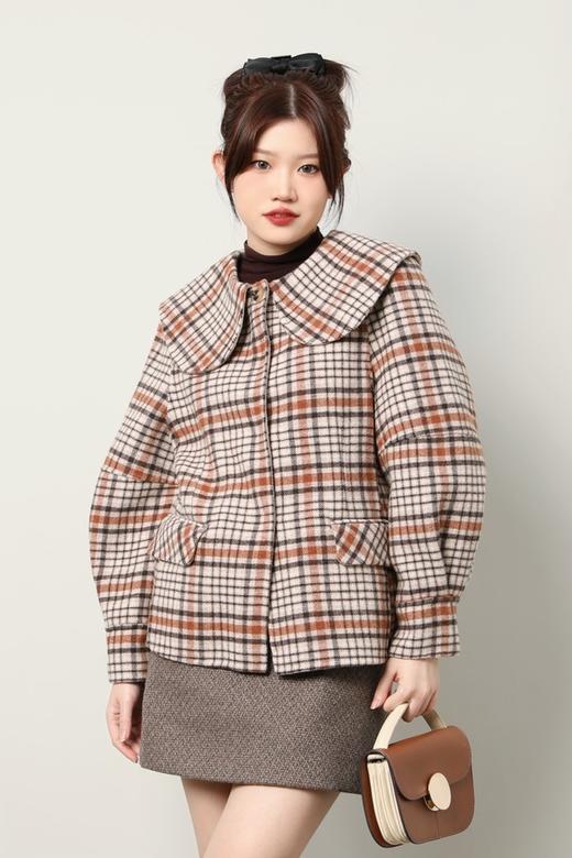 Stay2Weeks 娃娃领格纹廓形短外套 17726 商品图0