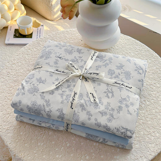 优选丨【品牌直发】加倍生活  有氧双层纱四件套 针织面料 A类标准 柔软亲肤  小清新系列 25年春夏新款 商品图10