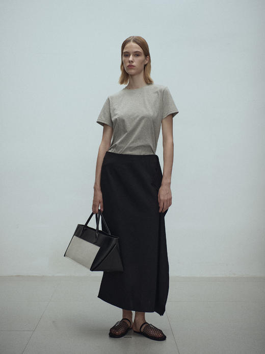 VC｜SS25031BL Tully flap skirt  [半身裙 黑醋酸] 商品图1