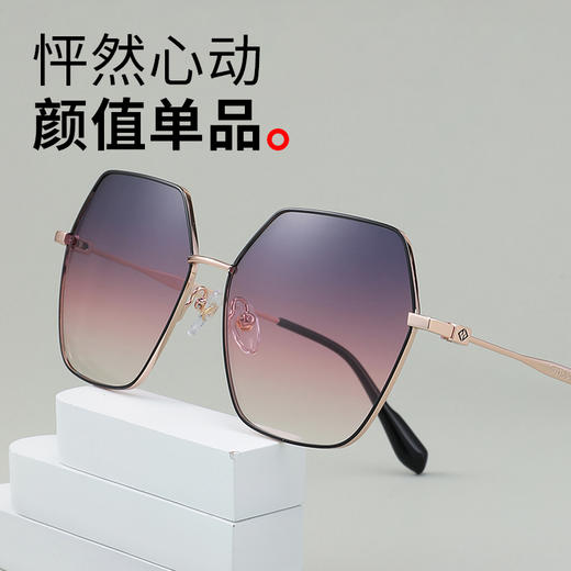 普莱斯太阳镜GSK2339 大框百搭显瘦 高清尼龙镜片 双色可选 商品图4