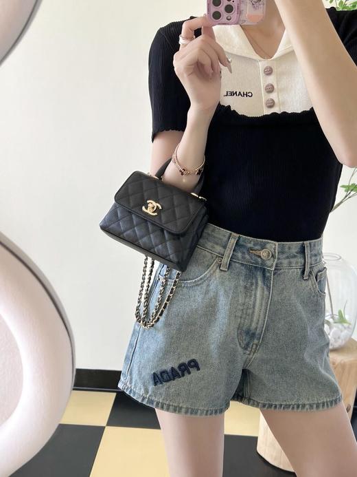 香奈儿24k秋冬系列MiniCocohandle黑色手拿斜挎包（HH） 商品图6