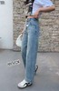 【牛仔系】品质-2025春小个子新款显高搭配直筒阔腿牛仔裤88502 -喜出 商品缩略图5