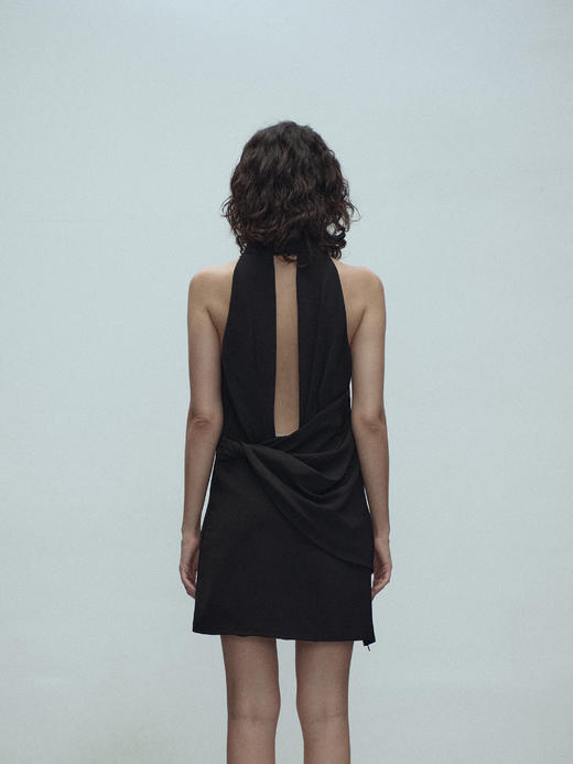 VC｜SS25019 Shanti draped back dress [连衣裙  黑 / 米白 / 粉 ] 商品图4