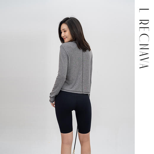 L RECNAVA [羊毛+莱赛尔天丝] 宽松版型圆领长袖 遮肉显瘦单穿内搭打底衫 商品图5