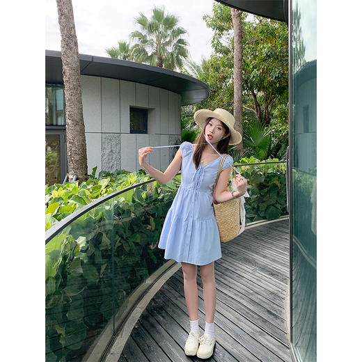 【169元任选2件】最后一波现货！系带V领连衣裙 商品图4