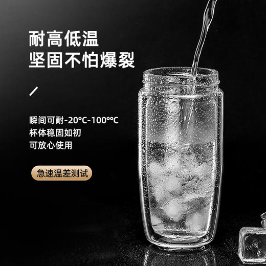 富光双层鹅蛋杯车载办公玻璃杯简约大容量水杯 商品图1