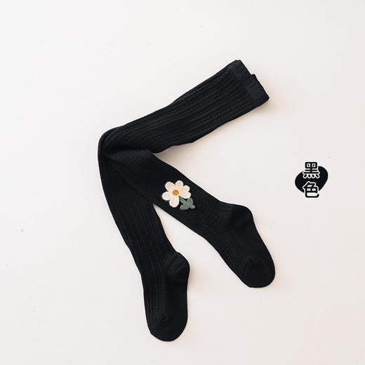 【儿童花朵连裤袜，弹力满满，活动自如】裤袜女童打底裤春秋款 儿童裤袜a类 纯色田园花朵 大弹力宝宝连裤袜-QQ 商品图11