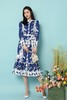 ELLA JADE 国风青花瓷收腰鱼尾连衣裙 15785 商品缩略图1