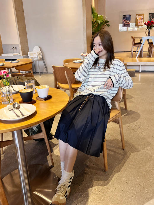 2502403   羊毛真丝 条纹长袖T 商品图10