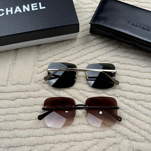 渠道货钛合金香奈儿方形太阳镜 商品图0