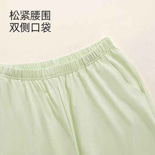 【商场同款】熳洁儿 新中式家居服莱赛尔圆领短袖七分裤套装优雅国风25203227 商品图4