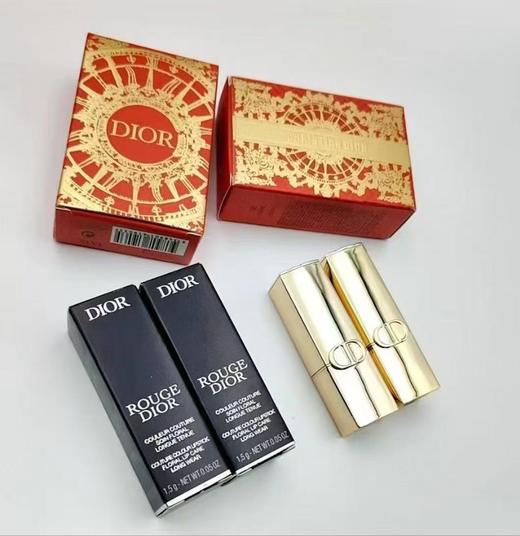 [小滋心选]【活动价￥69.9】迪奥口红两件套1.5g（铝管）金管款-黑管款 商品图1