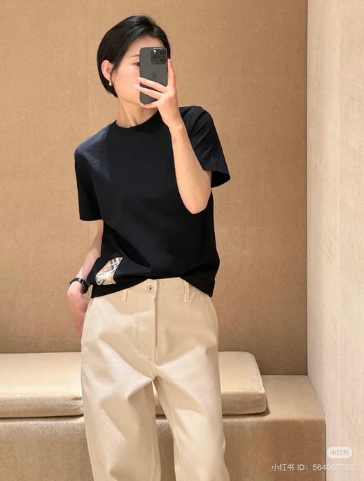 225-4 渠道圆正 BB侧边贴片三色T 我穿L合身效果 穿XL宽松 商品图10