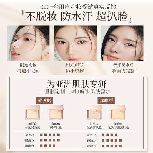 儒意柔焦蜜粉饼10g  粉饼定妆控油持久遮瑕防水防汗不脱妆气垫散粉|儒意官方商城 商品图3