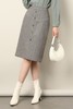 Le Malene 气质复古灰色高腰半身裙 17633 商品缩略图0
