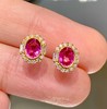 0.8ct刻面红宝石耳钉 商品缩略图2