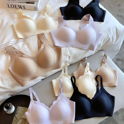 「99到手3件」草本初色魔力托螺纹提拉内衣 环型软支撑 背心式 2种肩带可选530NY 商品图4