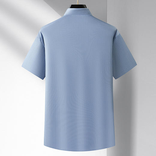 【超大码】【DM】大依优型大码短袖衬衫加肥特大号休闲半袖衬衣男士夏季新款无痕打底衫衬衫上衣 商品图2